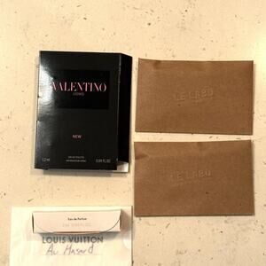 Men’s perfume samples Valentino Le Labo Louis Vuitton Lot of 4 NEW
